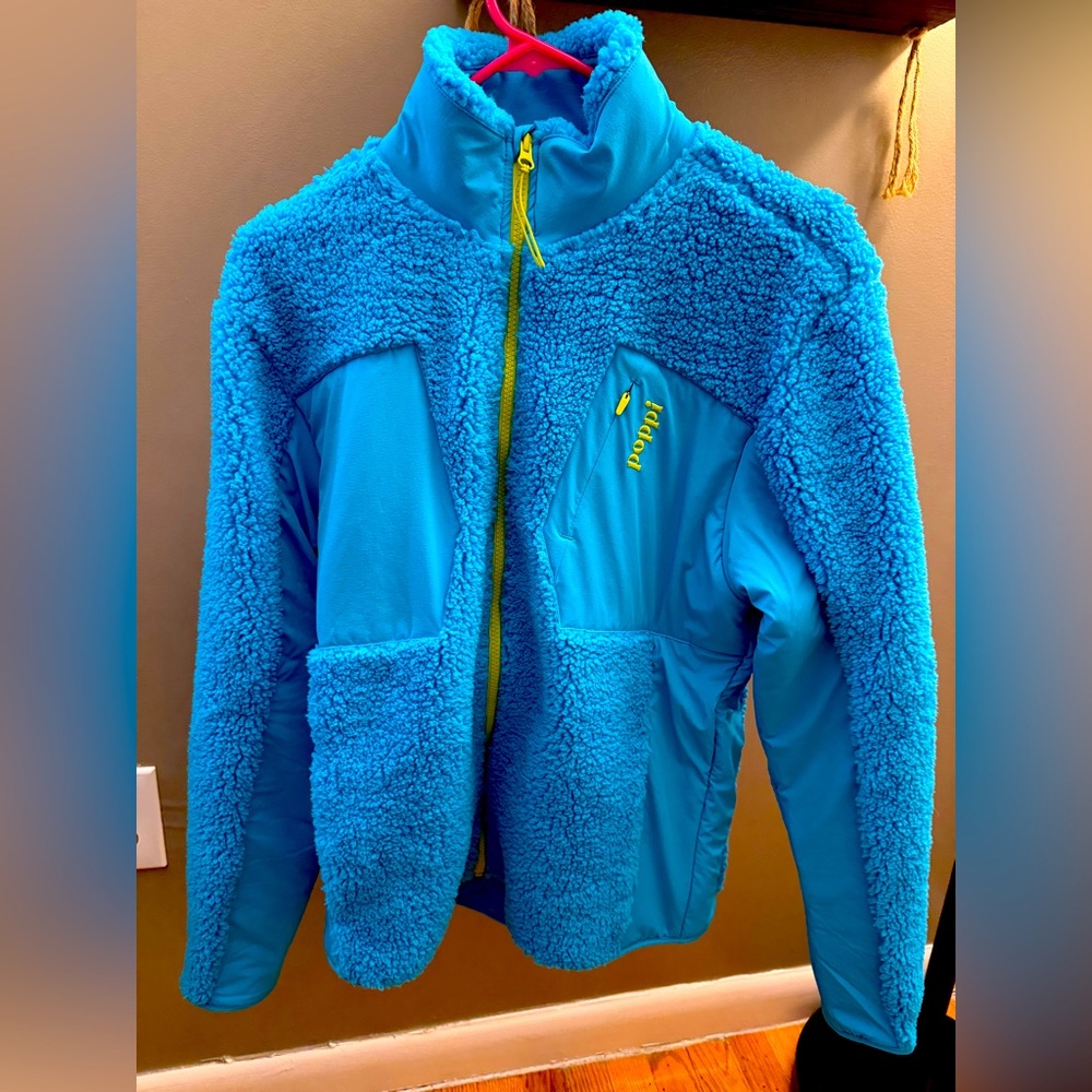 Poppi Soda Turquoise Warm Thick Fleece Sweater